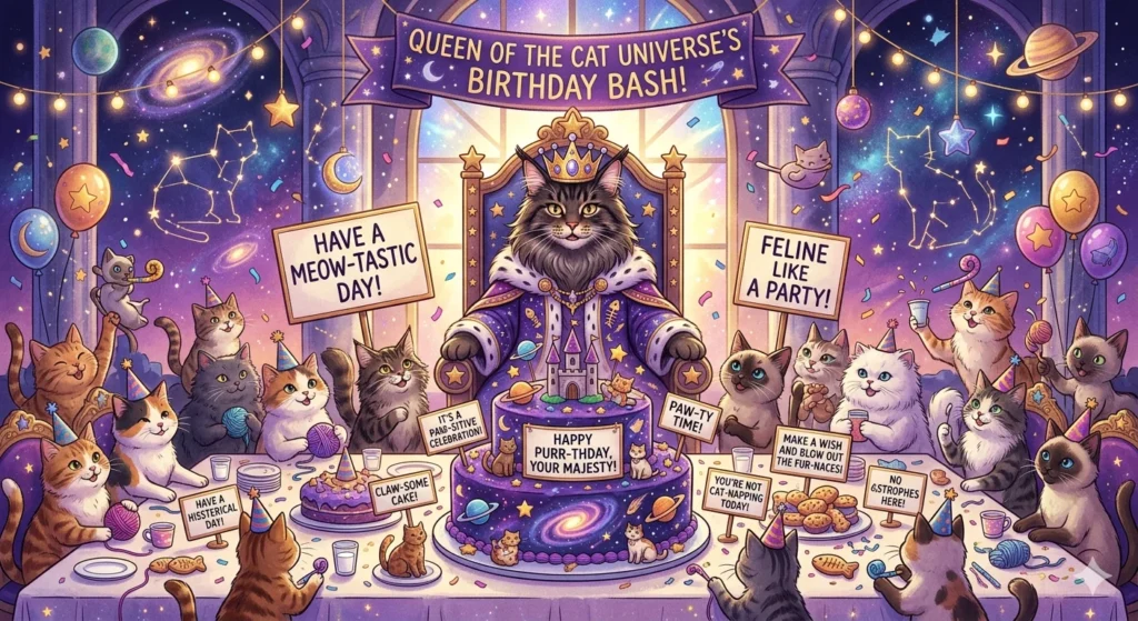 cat birthday puns