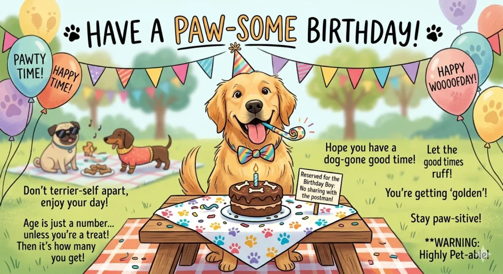 Birthday Dog Puns