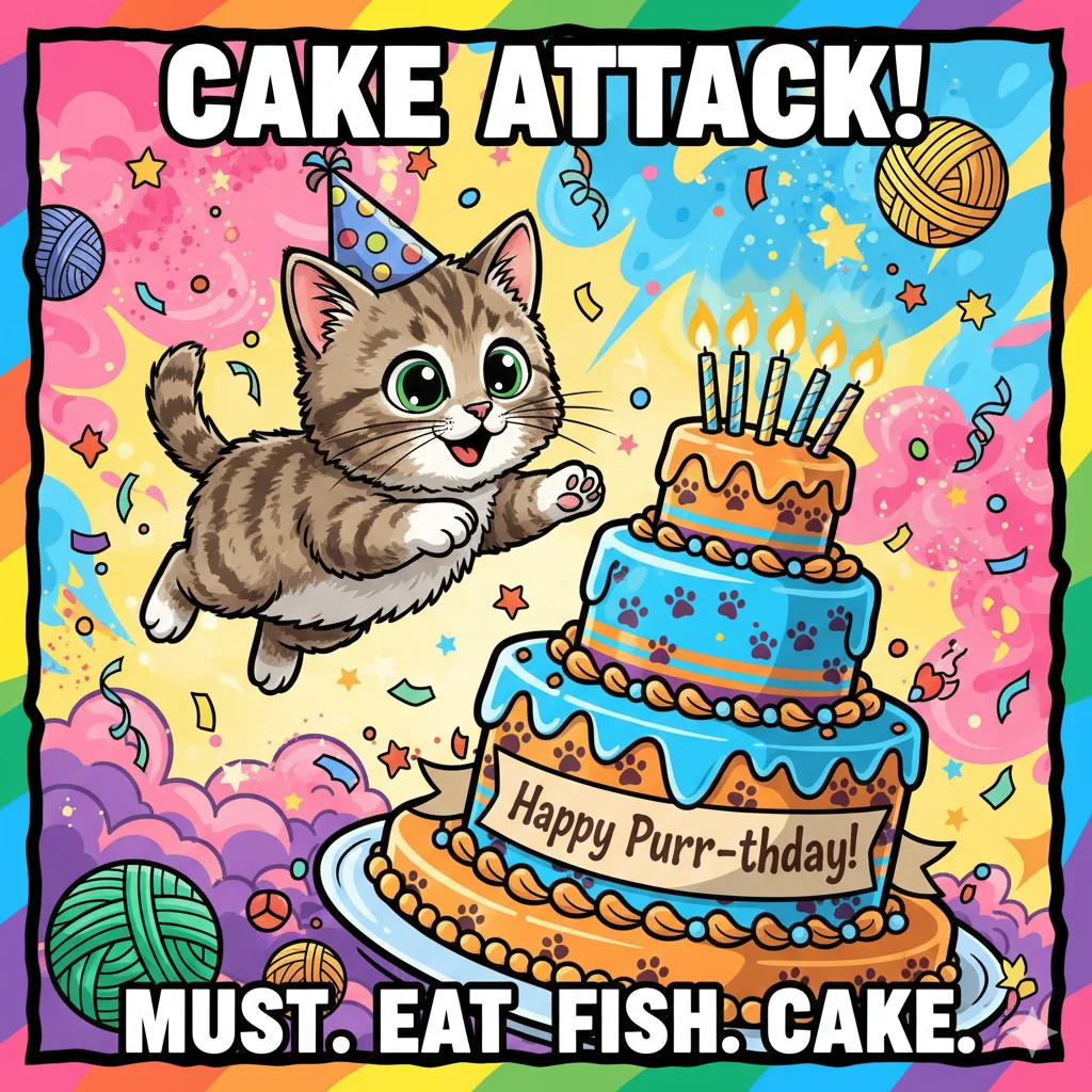 Birthday Cat Puns