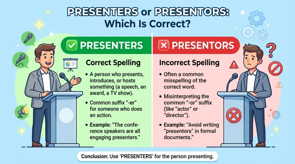 Presenters or Presentors