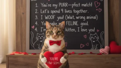 cat valentines puns