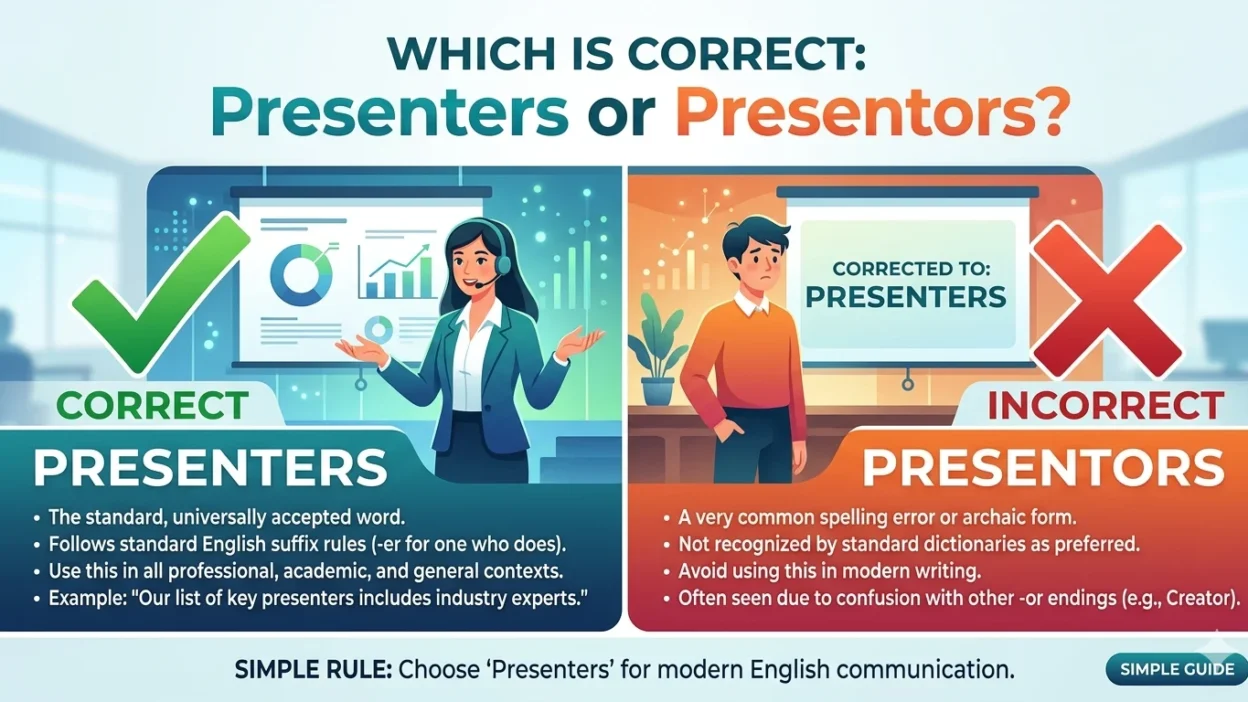 Presenters or Presentors