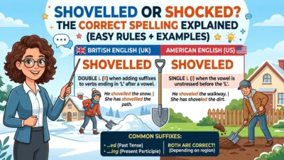 Shovelled or Shoveled